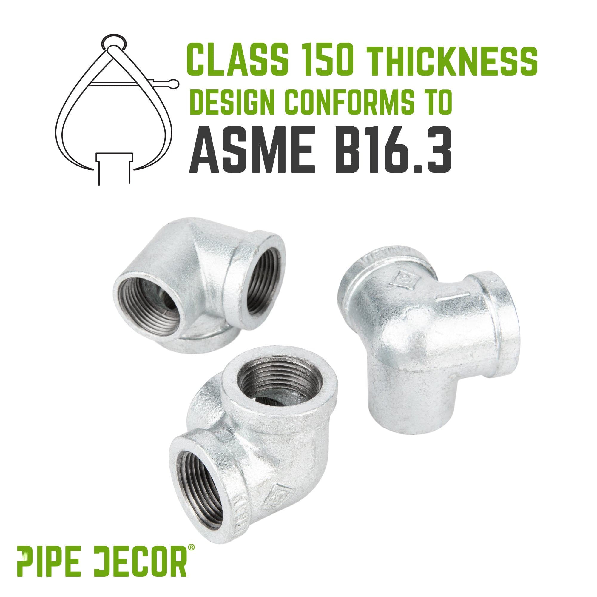 1 in. Galvanized Side Outlet Elbow