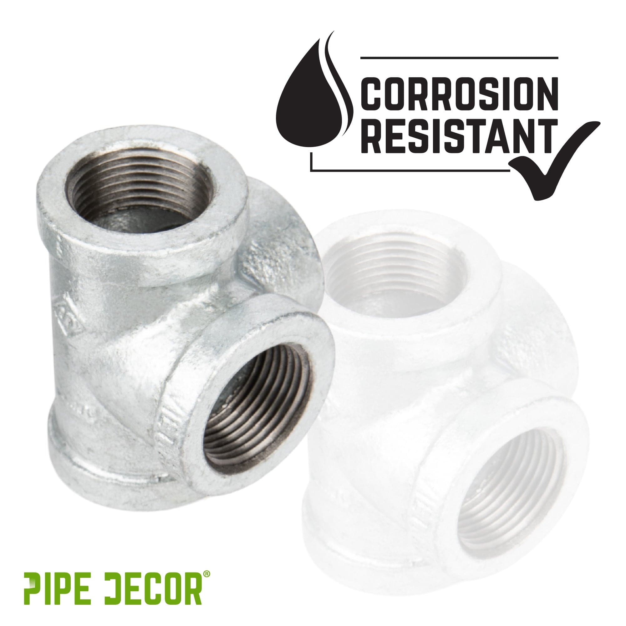 1 in. Galvanized Iron Side Outlet Tee