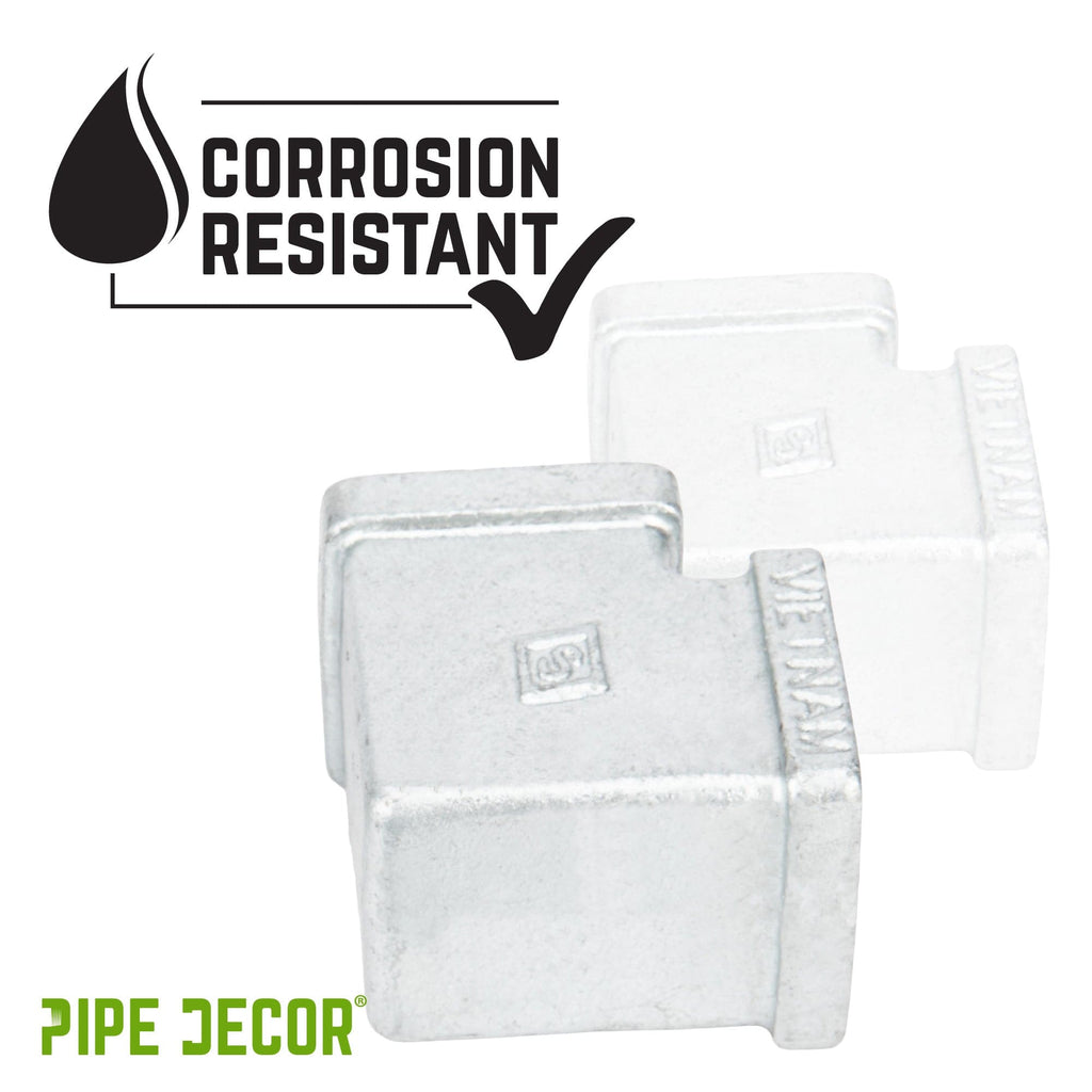 1 in. Galvanized Square 90 Degree Elbow