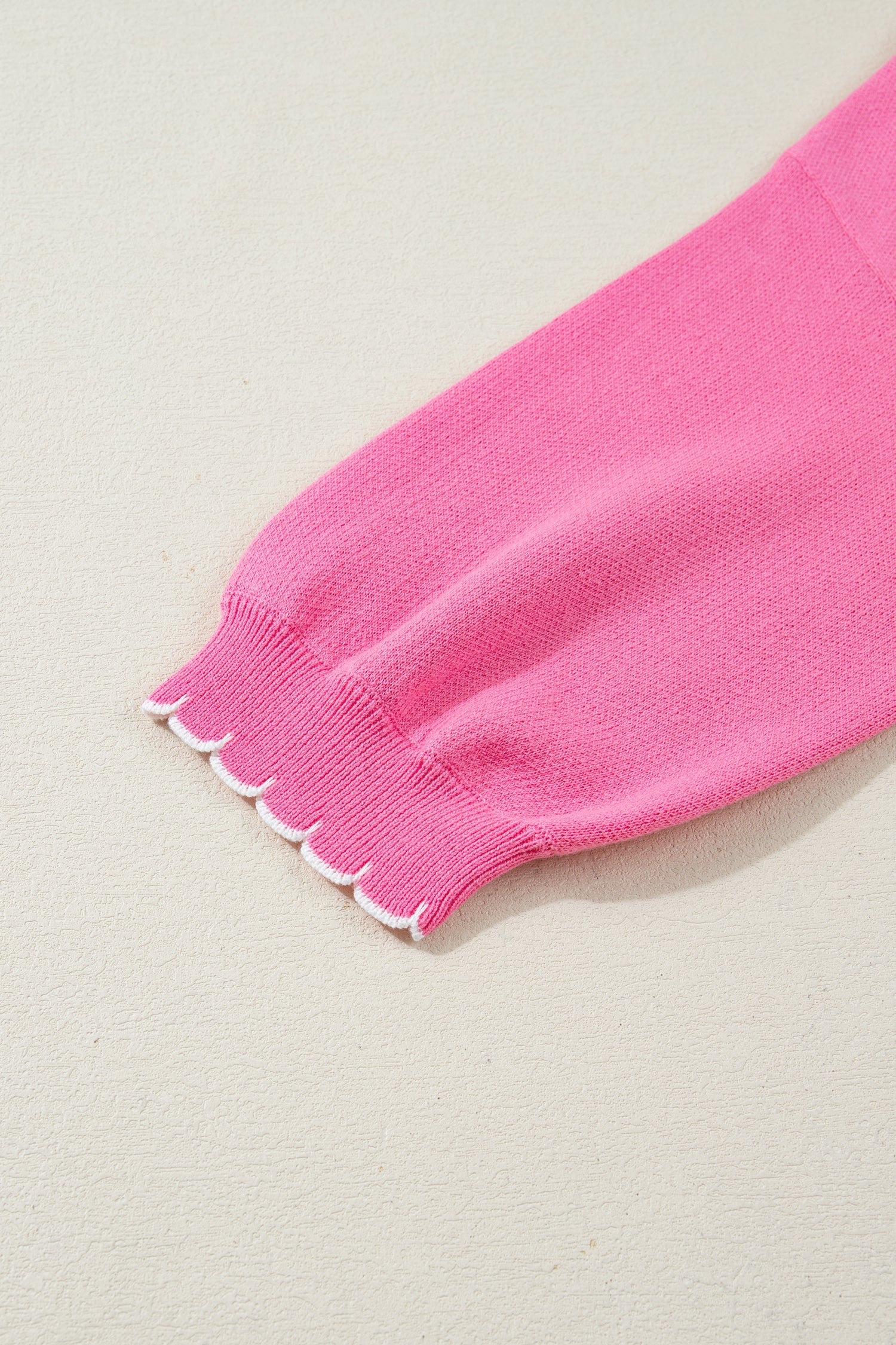 Big Ribbon Bow Contrast Stitch Sweater