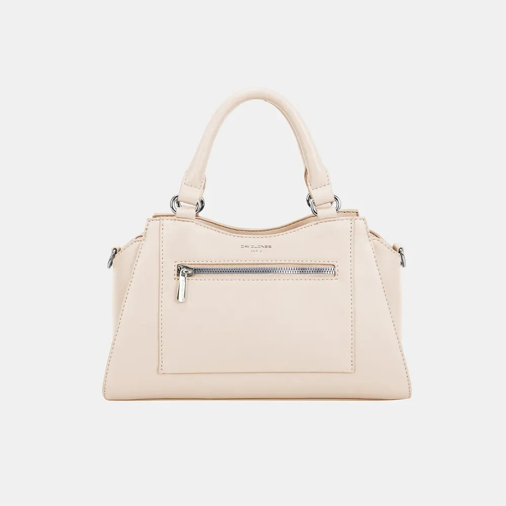 David Jones PU Leather Handbag Sleek Durable Everyday Tote
