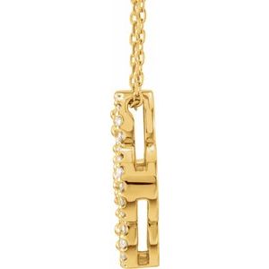 14K Yellow Gold 1/2 CTW Natural Diamond Clover 18" Necklace