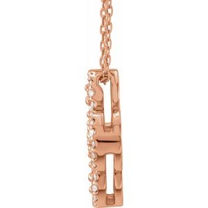 14K Rose Gold 1/2 CTW Natural Diamond Clover 18" Necklace