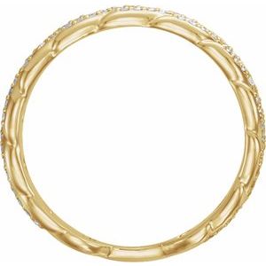 14K Yellow Gold 1/4 CTW Natural Diamond Stackable Link Ring