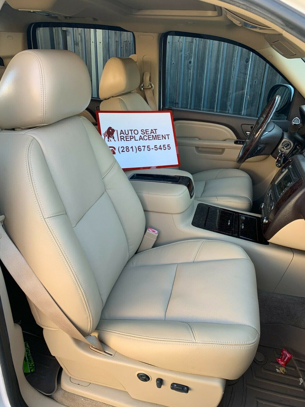 2009-2014 Cadillac Escalade Perforated Seat Cover in Light Cashmere Tan: Choose From Variation