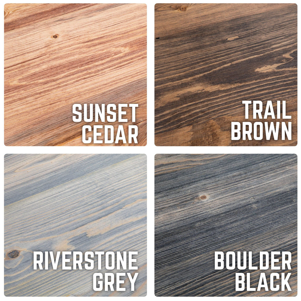 RESTORE Boulder Black Solid Live Edge Wood Accent Bench