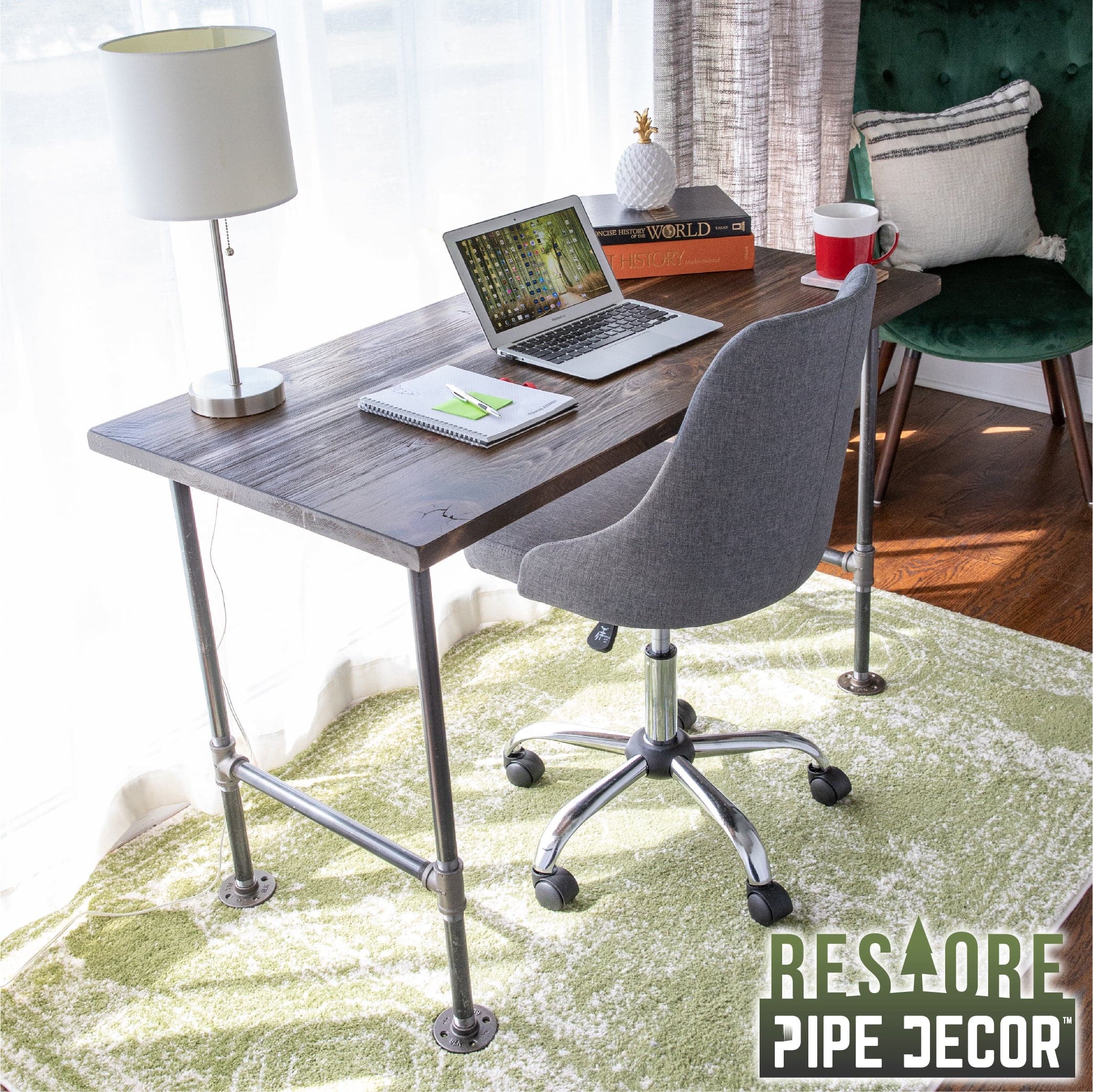 RESTORE Trail Brown Solid Wood Office Desk