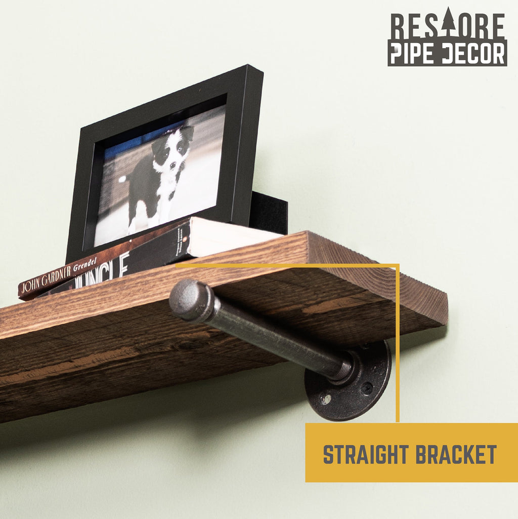 RESTORE Sunset Brown 36 in. Shelves with Straight Brackets