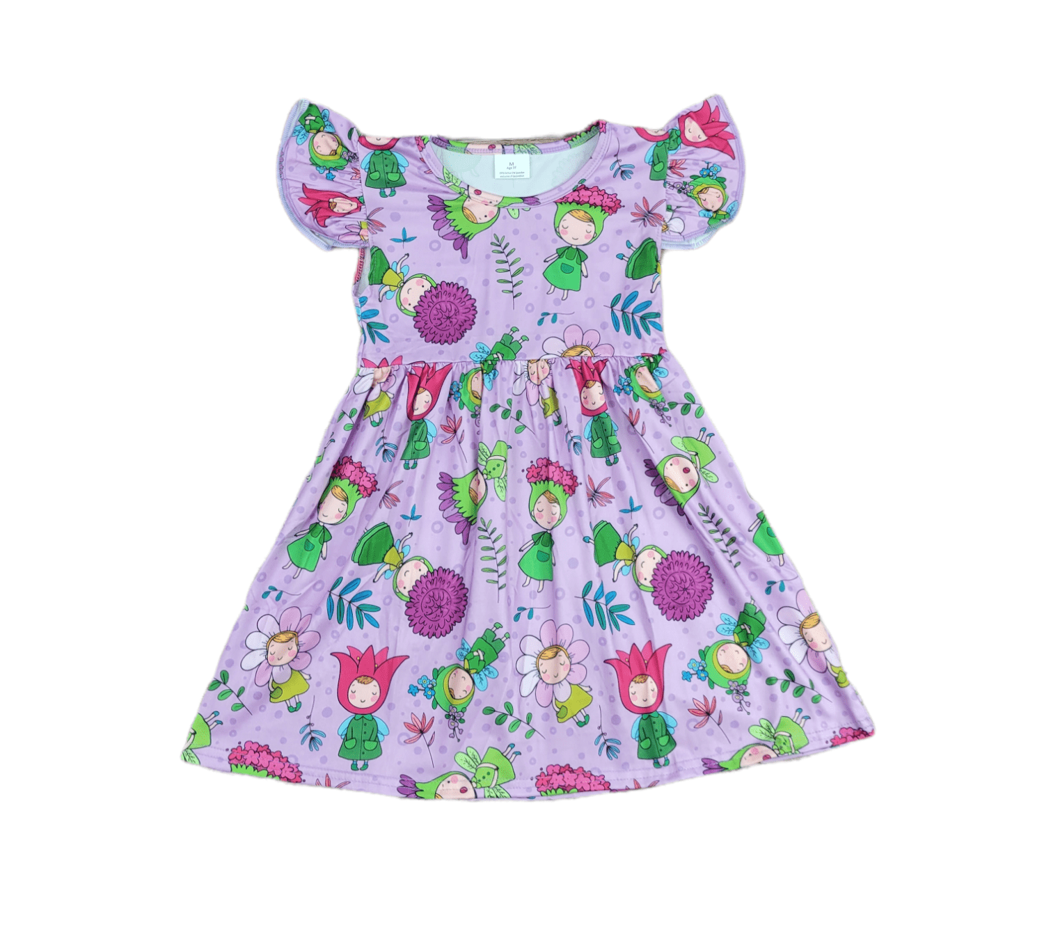 Believe In Fairies Milk Silk Long Flutter Dress