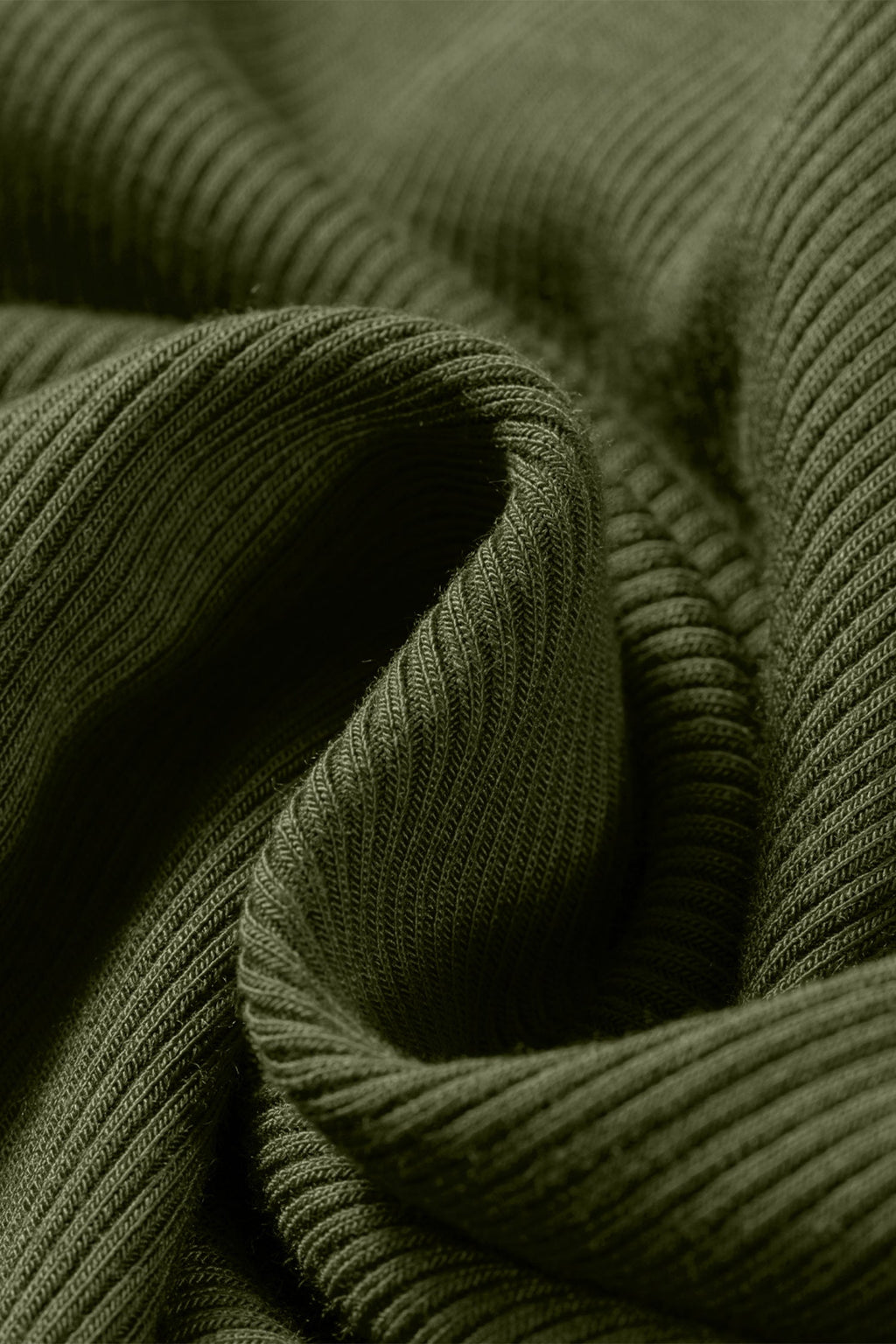 Solid Ribbed Knit Padded Tank Top