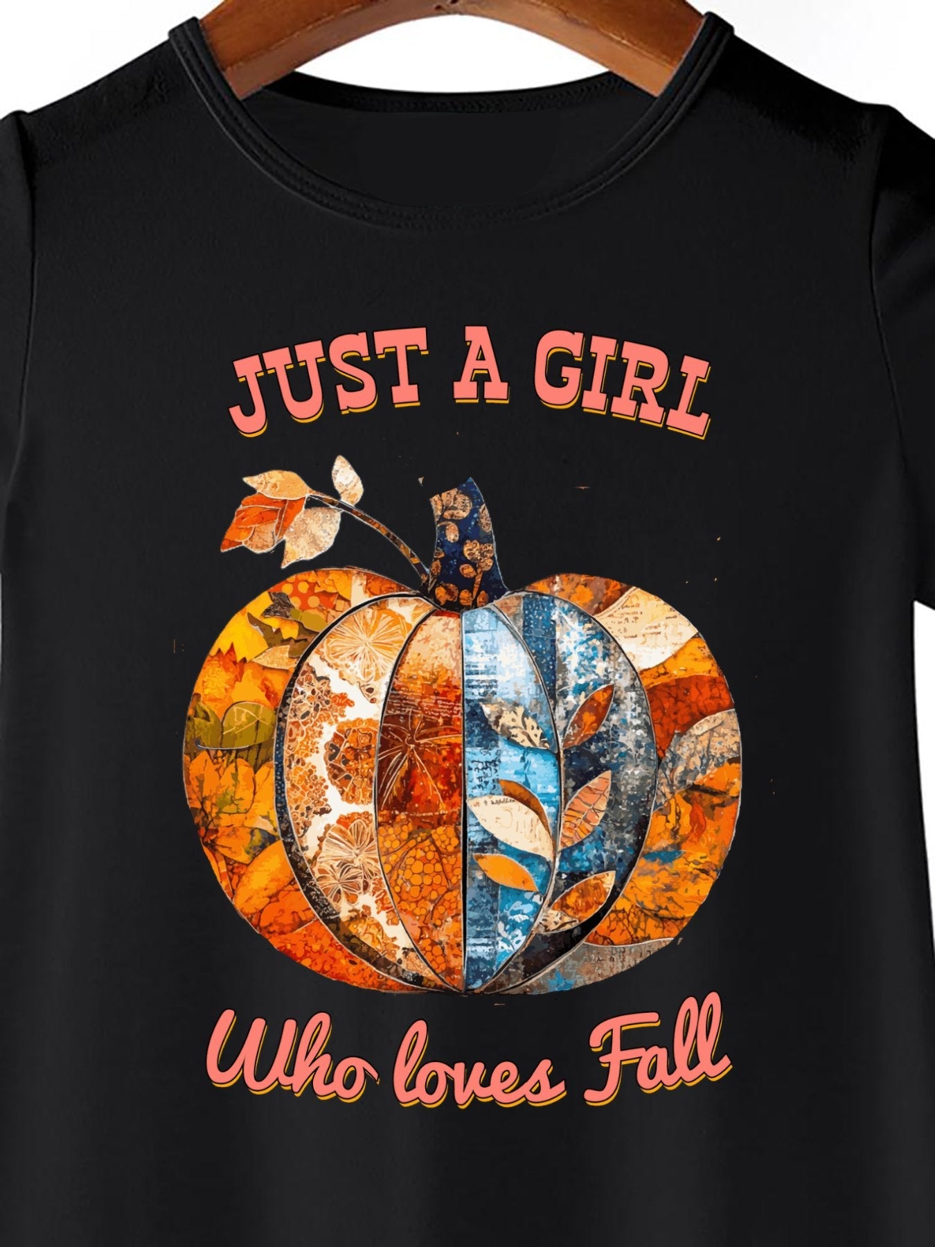 Just a Girl Who Loves Fall Pumpkins Girls' Summer Dress (Front Printing)