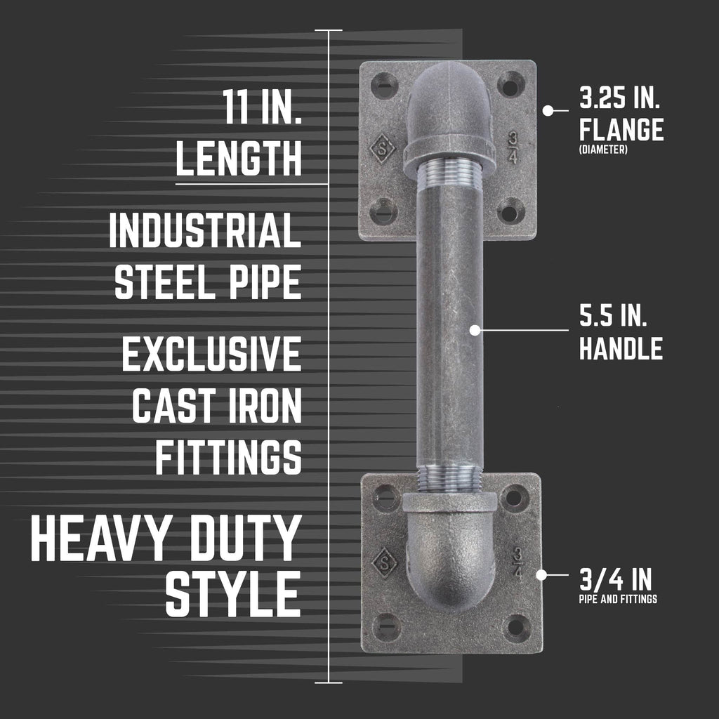 3/4 in. Square Barn Door Handle - 11 in. L