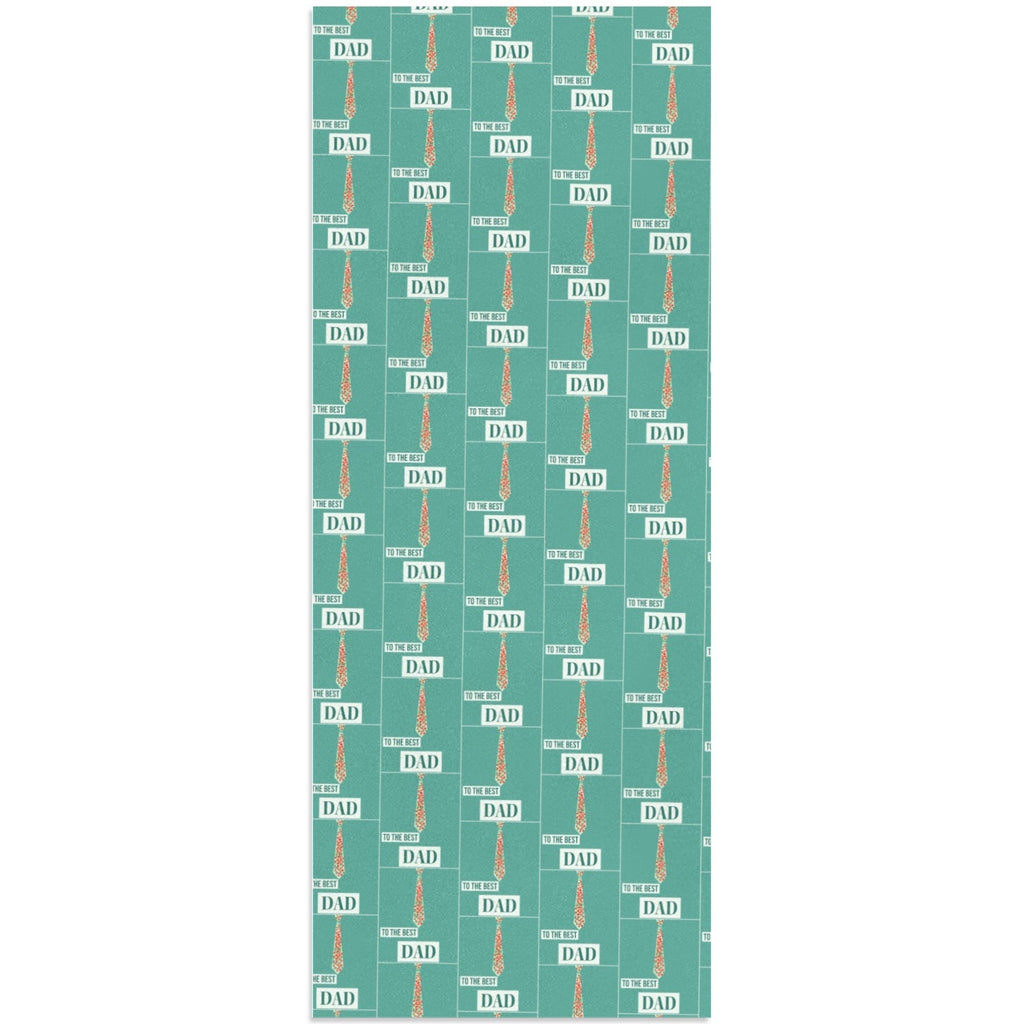 Best Dad Ever Polka Dots Gift Wrapping Paper - 58"x 23" (Made in USA)