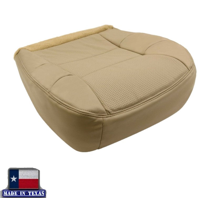 2000 2001 2002 Lincoln Navigator PERFORATED Seat Cover Replacement in Medium Parchment Tan: Choose Leather or Vinyl