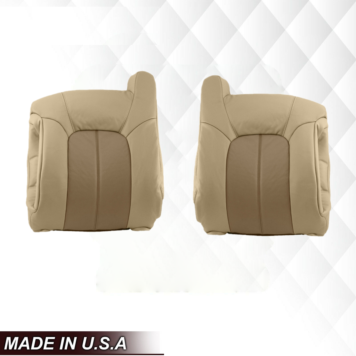 2001 2002 GMC Yukon Denali XL SLT SLE Leather Replacement Seat Cover 2 tone Tan: Choose From Variations