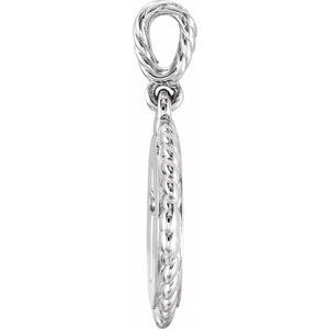 Sterling Silver .04 CTW Natural Diamond Cross Rope Pendant