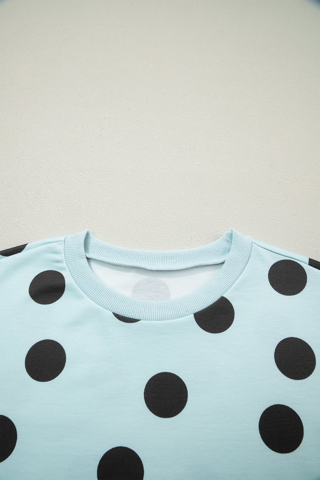 Polka Dot Short Sleeve Top & Mini Skort Set