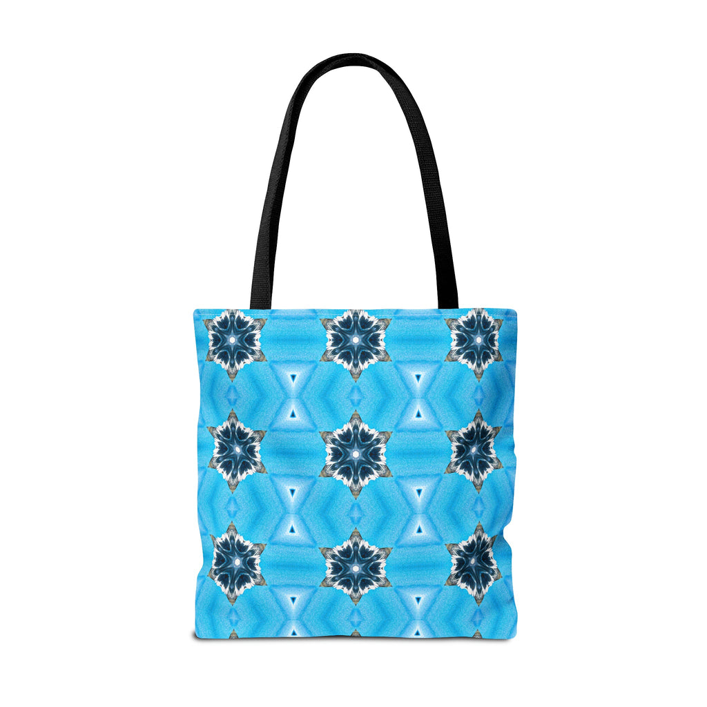 Blue Diamond Pattern Printed Tote Bag