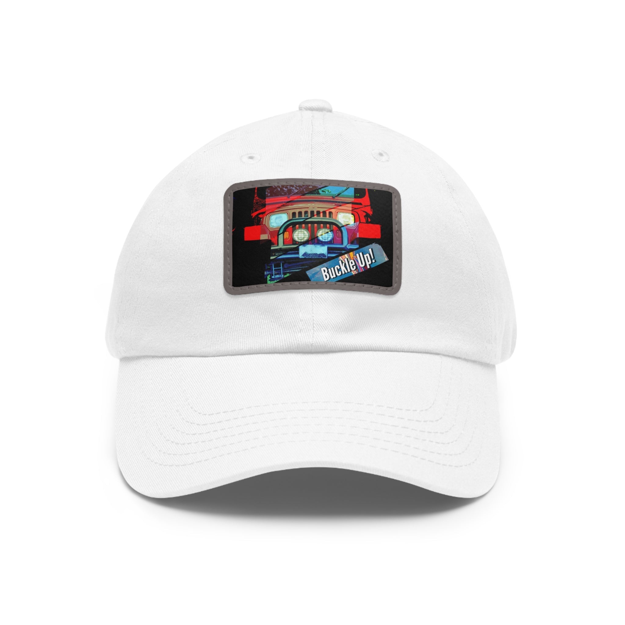 Buckle Up!  4 Wheel Drive Hat with Rectangle Leather Patch
