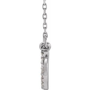 Sterling Silver 1/6 CTW Natural Diamond Paisley 18" Necklace