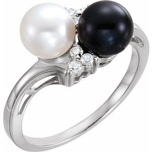 Two-Stone Pearl Ring