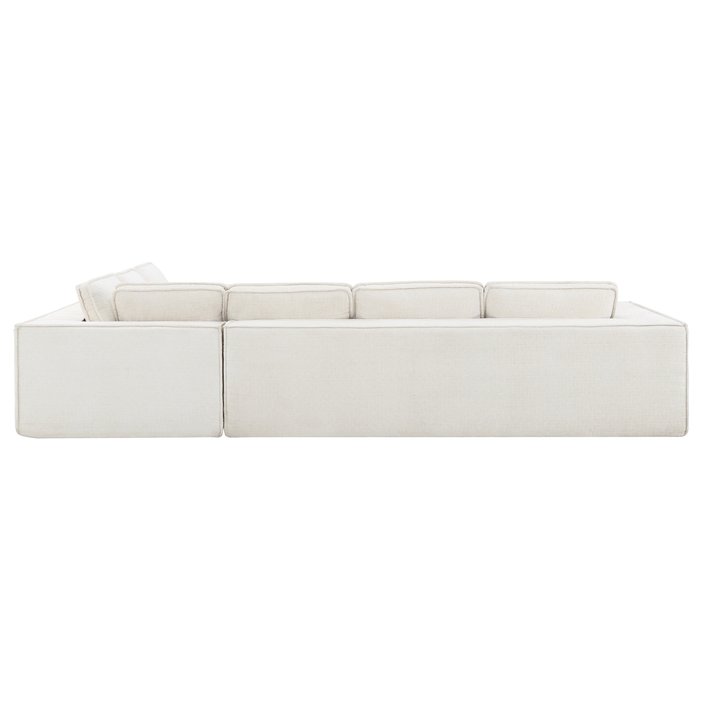 [VIDEO+New]129.5' Minimalist Style Modular Sectional Sofa,6 Seat Wrinkle-resistant Chenille Couch Set,2 PC Free Combination,Modern L-Shaped Cloud Sofa Set for Living Room,No Assembly Require,3 Colors