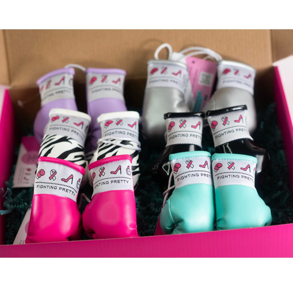 Fighting Pretty Mini Boxing Gloves - Silver