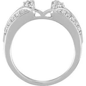 14K White 1/4 CTW Natural Diamond Ring Wrap