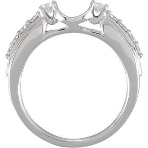 14K White 1/2 CTW Natural Diamond Wrap-Style Enhancer Ring
