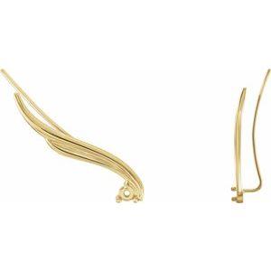 14K Yellow Gold Ear Climber Mounting