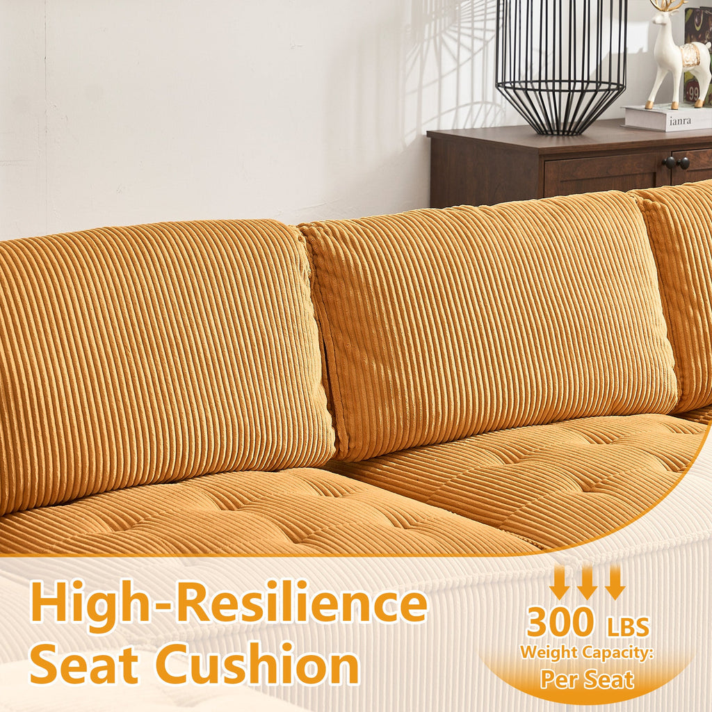 UNITED WE WIN Modular Sectional Sofa U Shaped Modular Couch with Reversible Chaise Modular Sofa Sectional Couch,6- Seat Convertible Sofa,Fit for Living Room