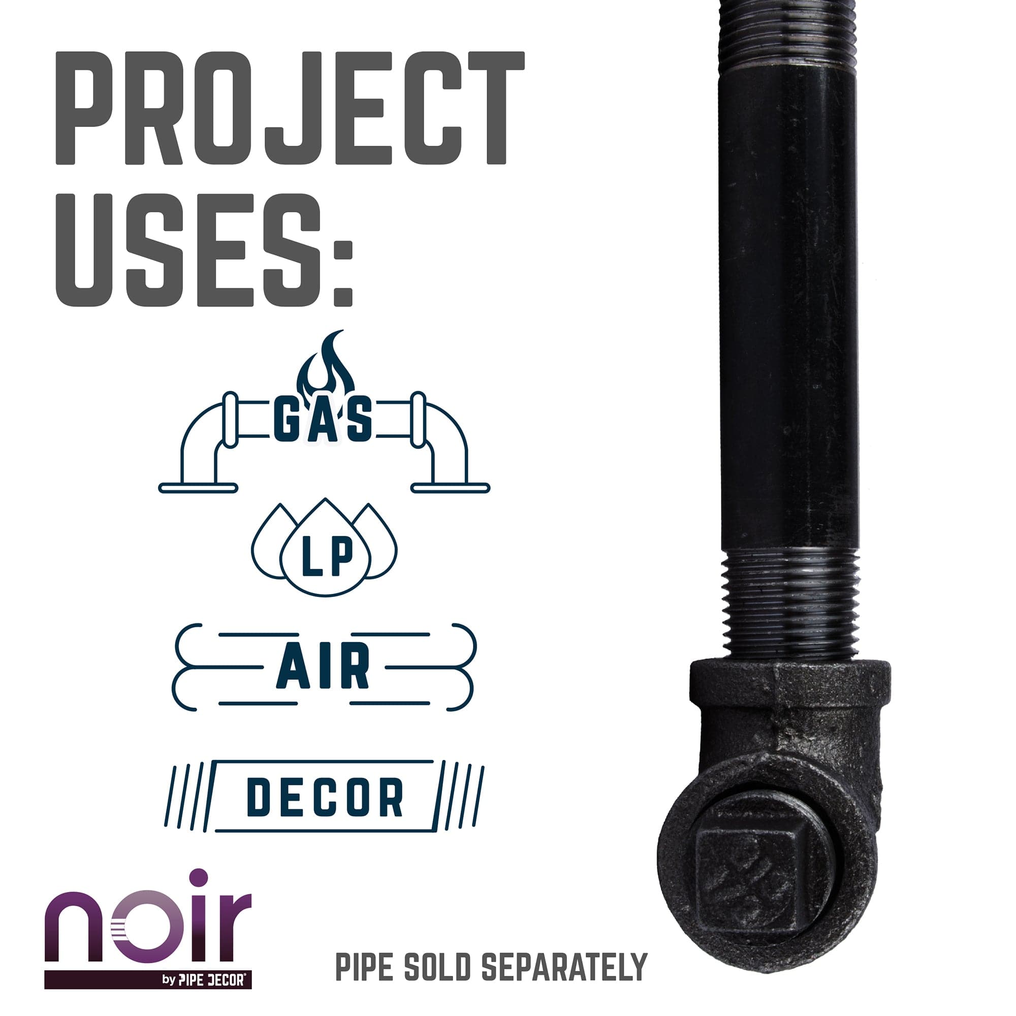 1/2 in. x 4 in. Prefinished Matte Black Pipe