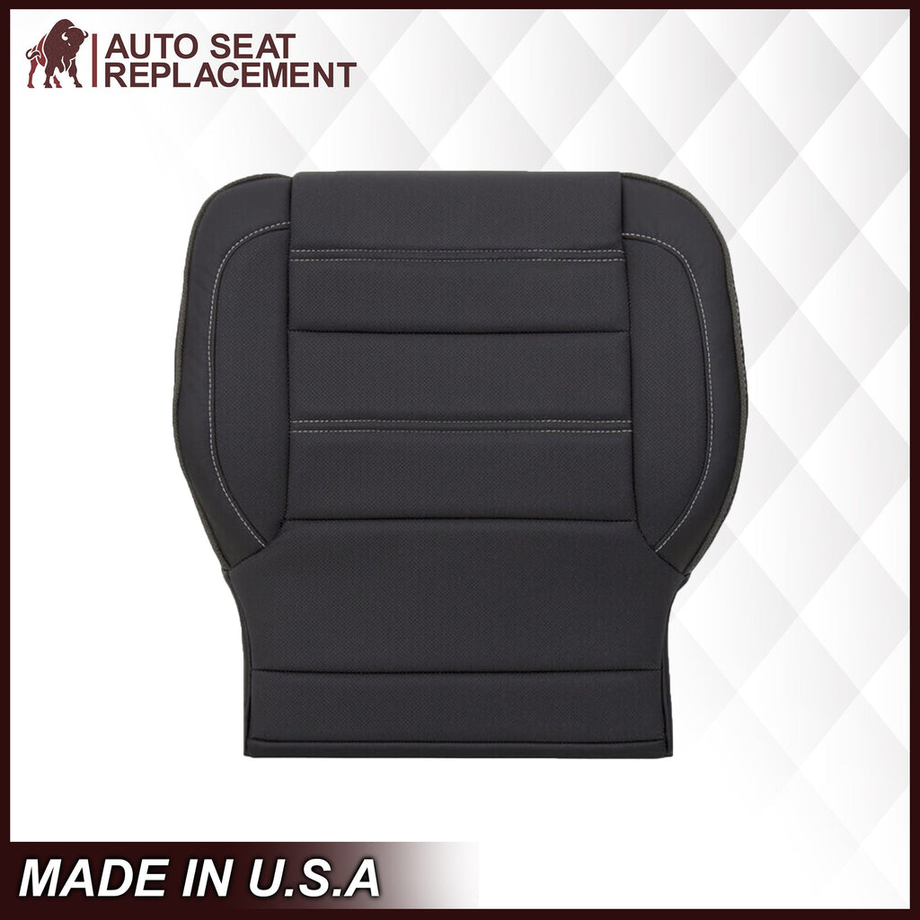 2014 2015 2016 2017 2018 2019 GMC Sierra Denali Perforated Leather Seat Cover Replacement in Black (Perforated Jet Black)