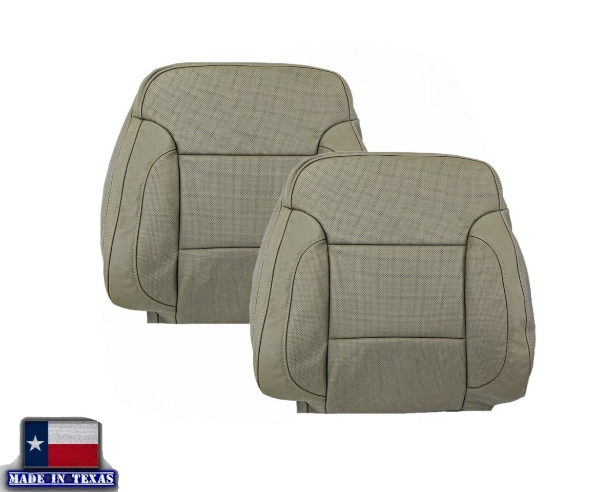 2014 2015 2016 2017 2018 2019 Chevy Silverado Perforated Replacement Seat Covers in Tan (Perforated)