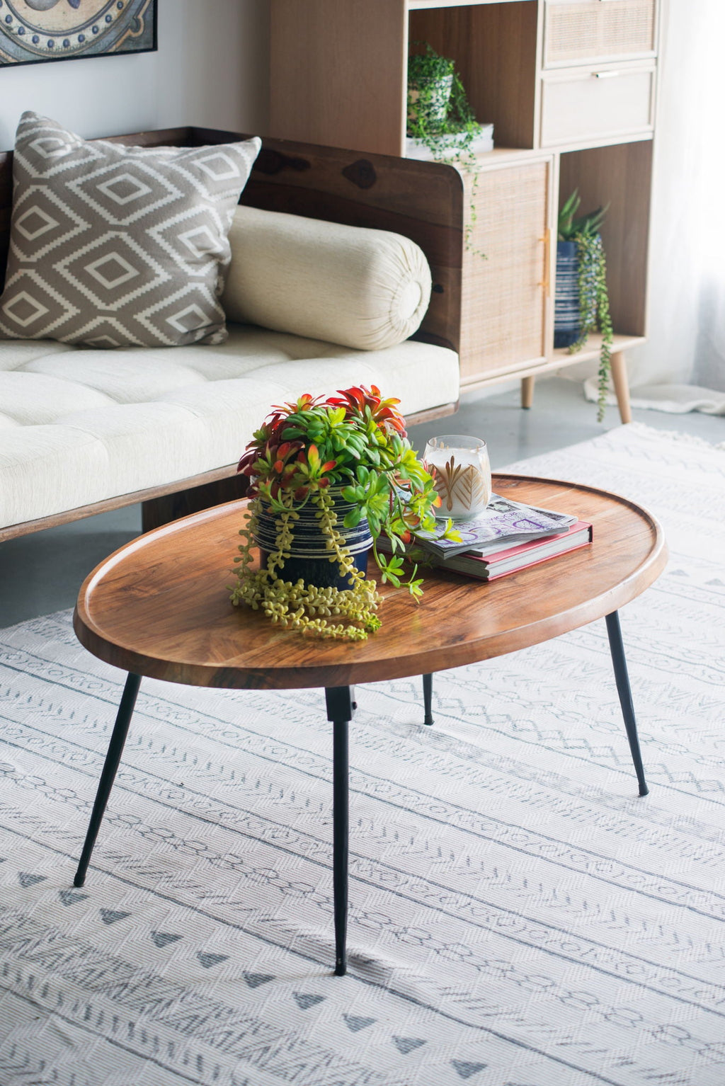 Oval Coffee Table - Brown