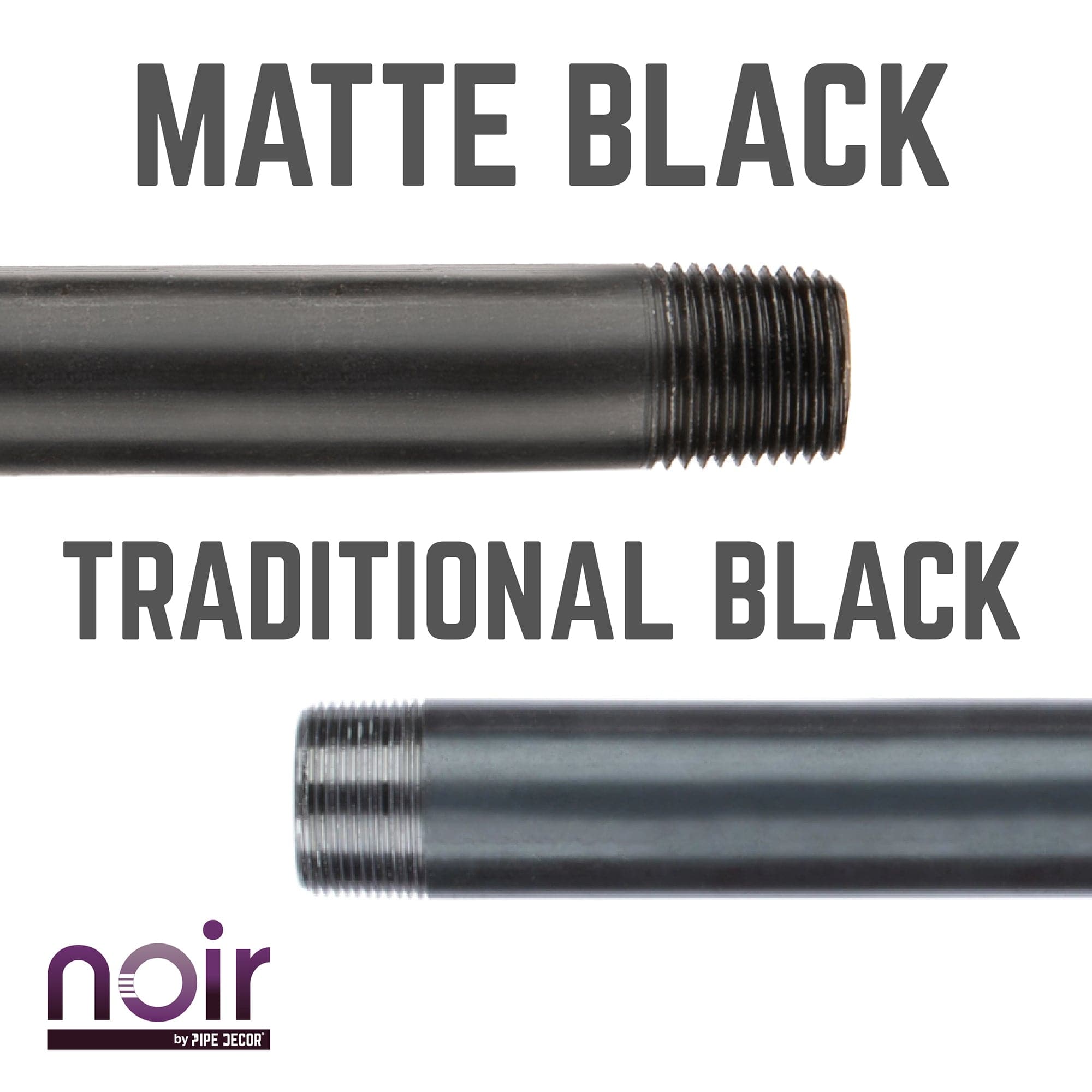 1/2 in. x 24 in. Prefinished Matte Black Pipe