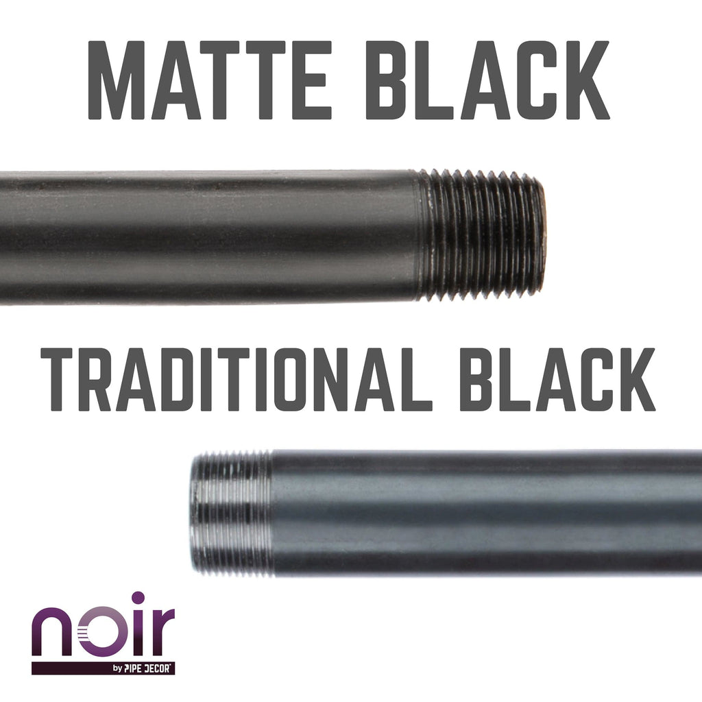 1/2 in. x 30 in. Prefinished Matte Black Pipe
