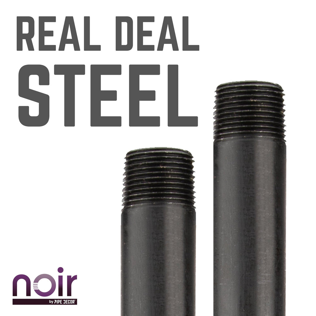 1 in. x 30 in. Prefinished Matte Black Pipe