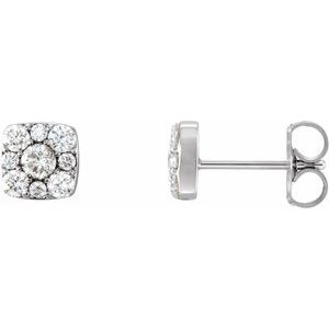 14K Yellow Gold Cluster Earring Mounting – image 2