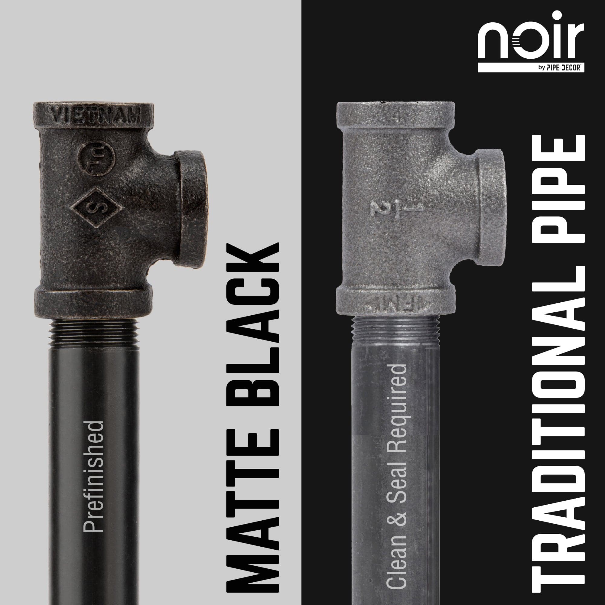 1 in. x 30 in.  Noir Black Round Flange Pipe Table Legs - 4 Pack