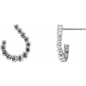 14K White Gold Right Earring Mounting