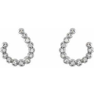 Platinum 1/4 CTW Diamond Freeform Earrings