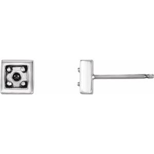 Sterling Silver 2.5 mm Round Earring Mounting