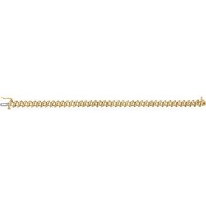 14K Yellow Gold 2 mm Round Line 7 1/2" Bracelet Mounting