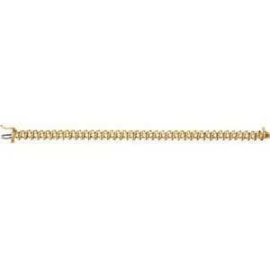 14K Yellow Gold 3 mm Round Line 7" Bracelet Mounting