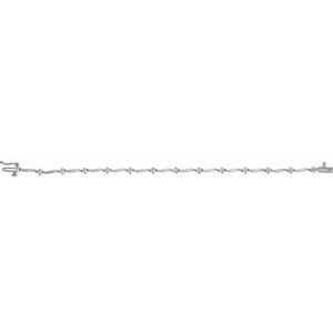 14K White Gold 2.7 mm Round Accented 7 1/4" Line Bracelet Mounting – image 3