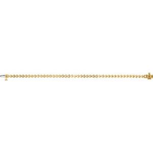 14K Yellow Gold 3 mm Round Line 7 1/4" Bracelet Mounting – image 2