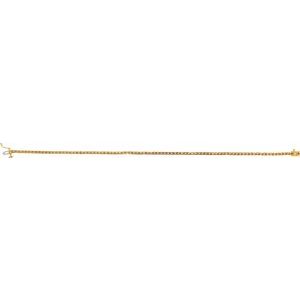 18K Yellow Gold 1.3 mm Round Line 7 1/4" Bracelet Mounting
