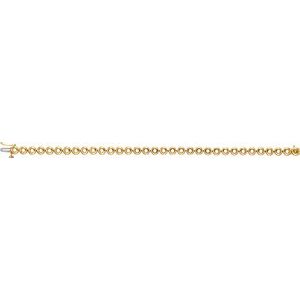 14K Yellow Gold 2.5 mm Round Bezel-Set 7" Line Bracelet Mounting – image 2