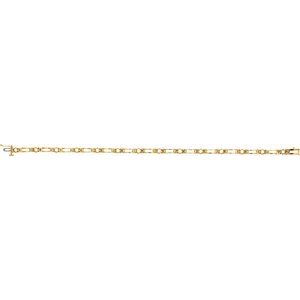 18K Yellow Gold 3.1 mm Round 13-Stone Line 7 1/2" Bracelet Mounting – image 2